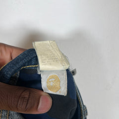 A Bathing Ape Back Logo Embroidered Jeans Size L