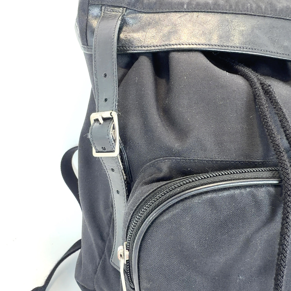 Saint Laurent Double Leather Strapped Backpack