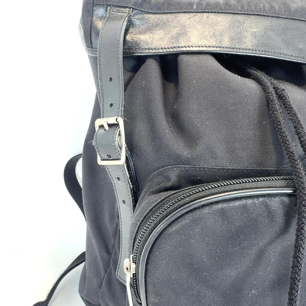 Saint Laurent Double Leather Strapped Backpack