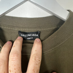 Balenciaga Green 'Strike' T-Shirt Size 4