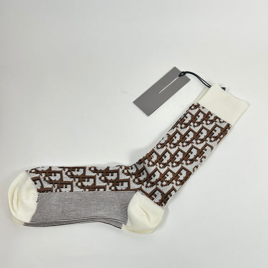 Dior Brown Oblique Socks