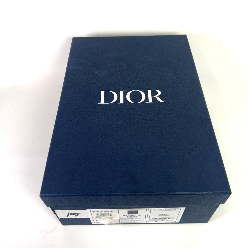 Dior B30 Blue/White Mesh Microfiber Low-Top Sneakers