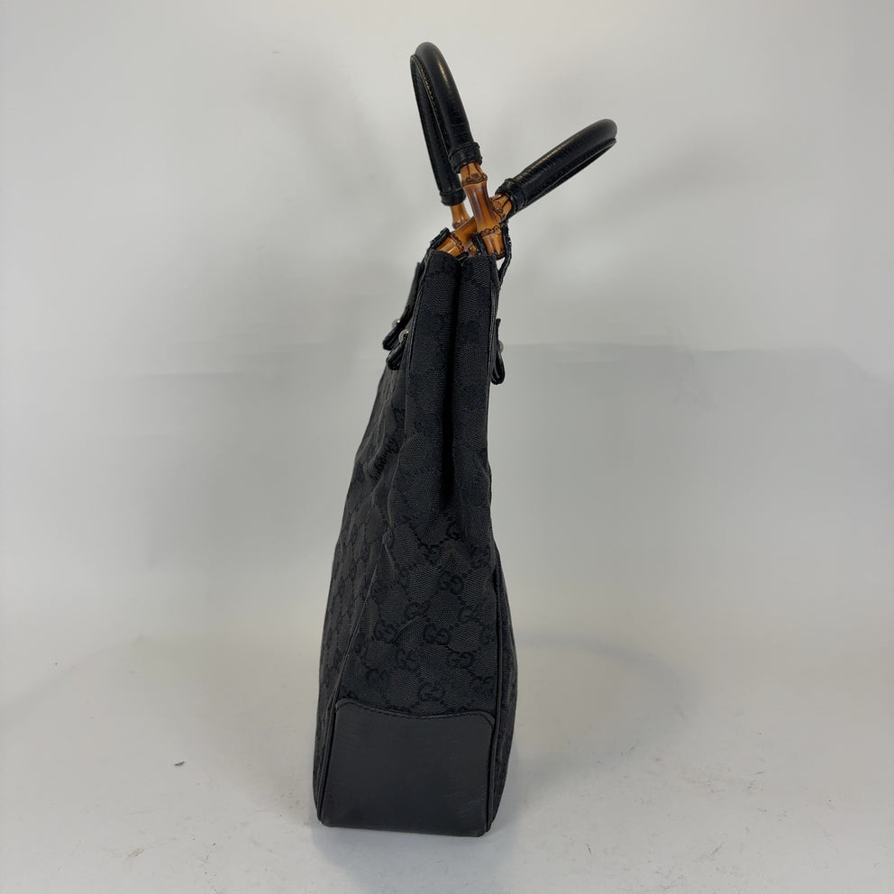 Gucci Bamboo GG Canvas Handle Bags