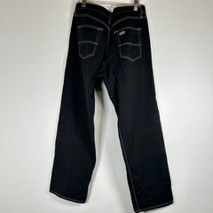Noah Black White Stitch Jeans Size 34