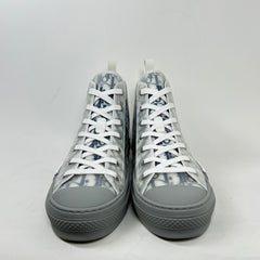 Dior B23 Blue/Grey Oblique Transparent High Top Sneaker Size 43