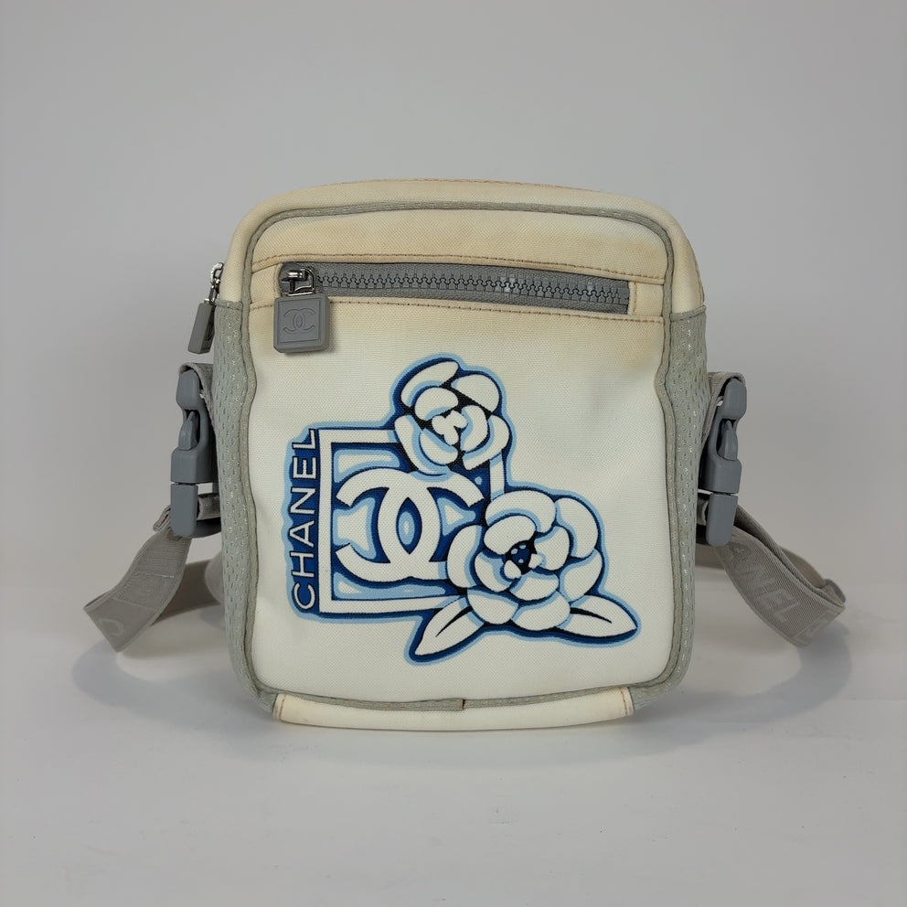 Chanel Sports Interlocked Logo Nylon Side Bag
