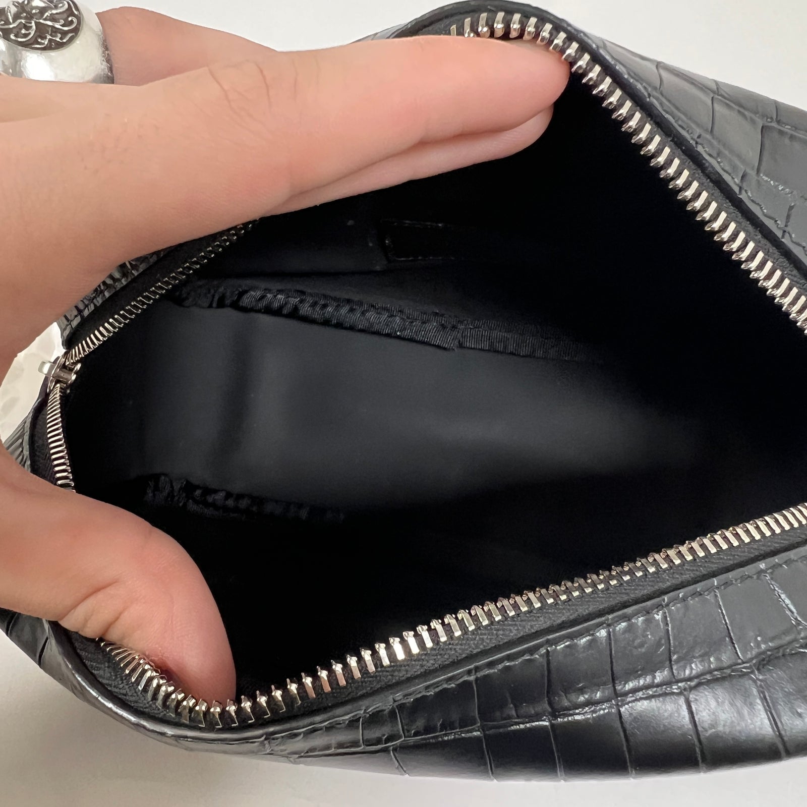 YSL Croc Toiletry Pouch