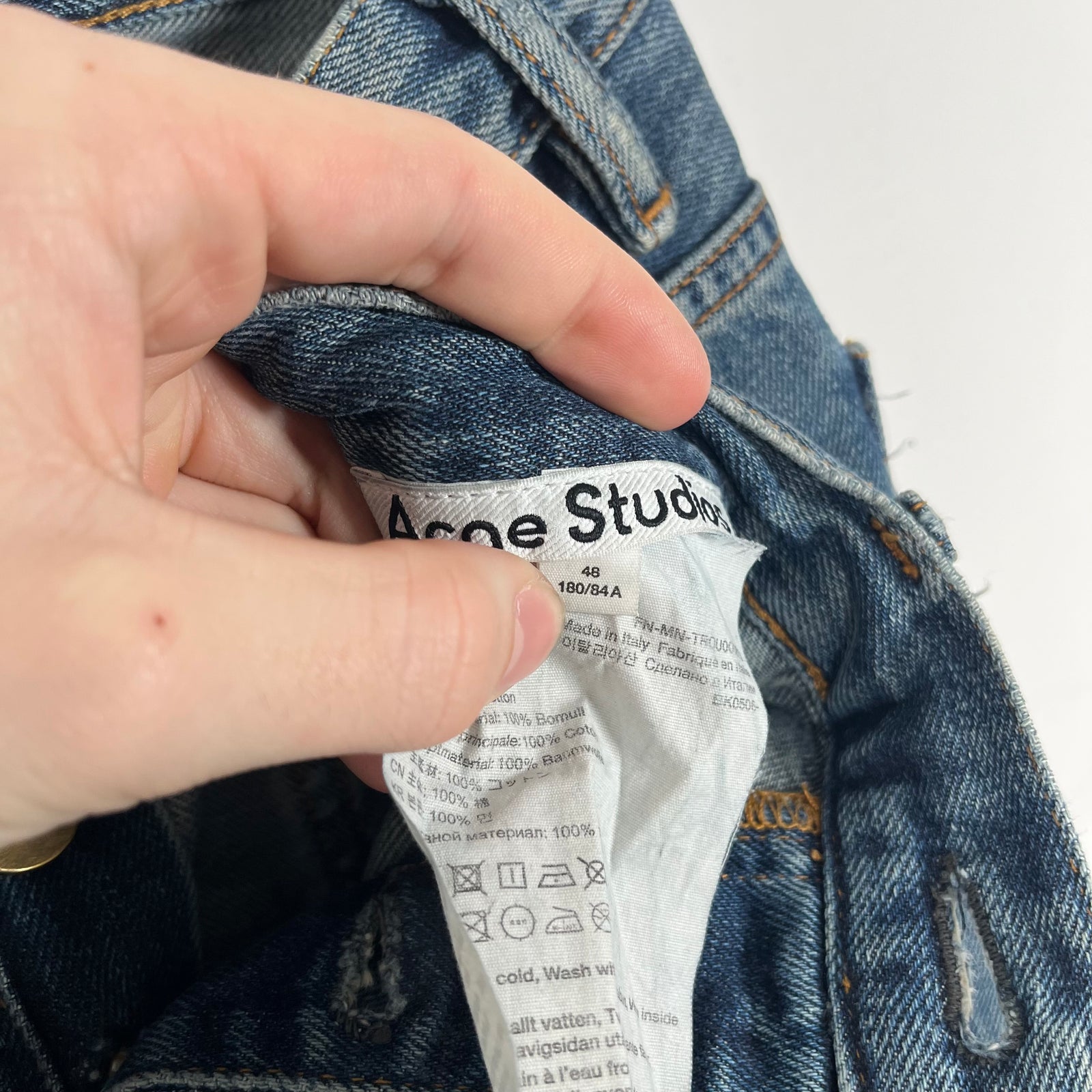 Acne Studios Lightwash Sticker Jeans Size 33