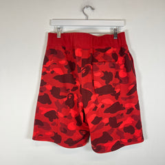 Bape Red Camo Shorts Size L