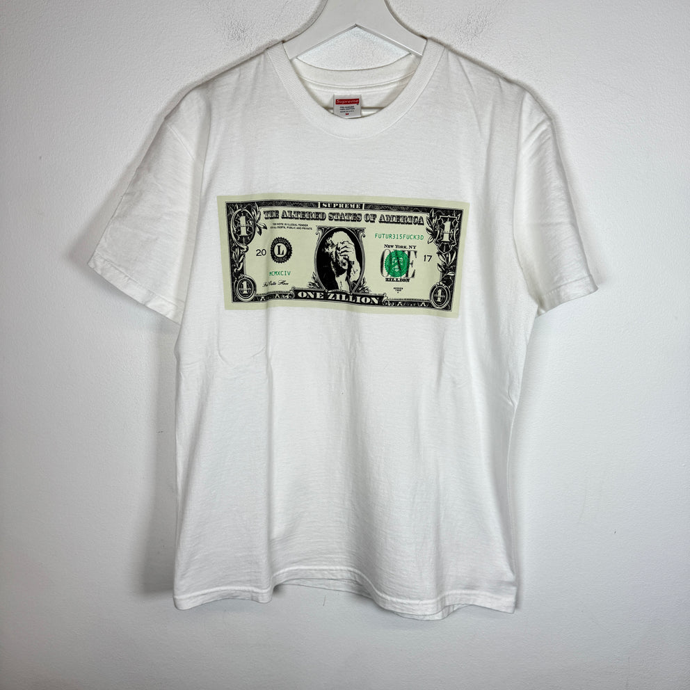 Supreme White FW17 Zillion Dollar T-Shirt Size M