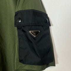 Prada Nylon Panelled Plaque T-Shirt