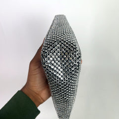 Prada Crystal Embellished Triangle Logo Bag