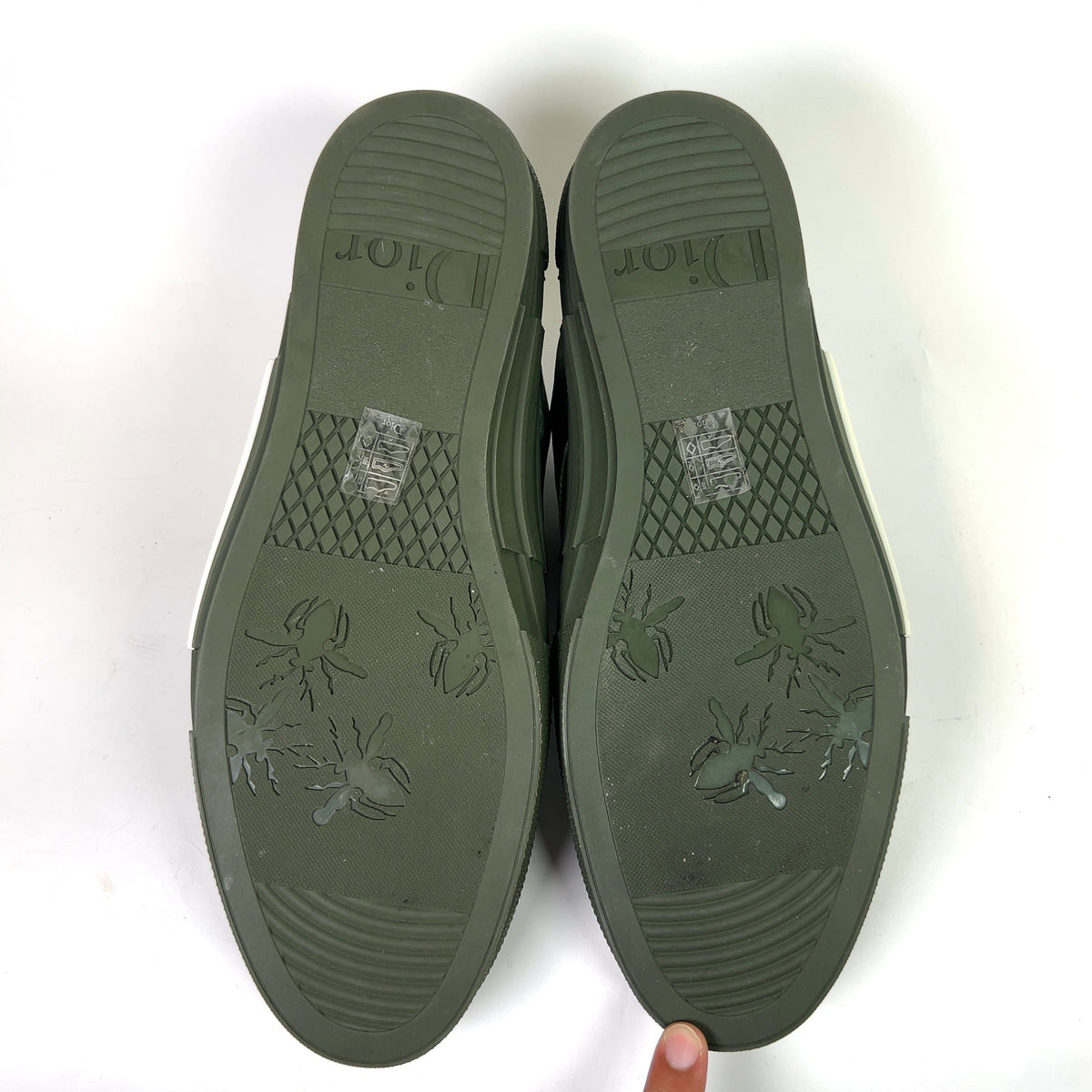 Dior B23 Green Oblique High-Top Sneakers