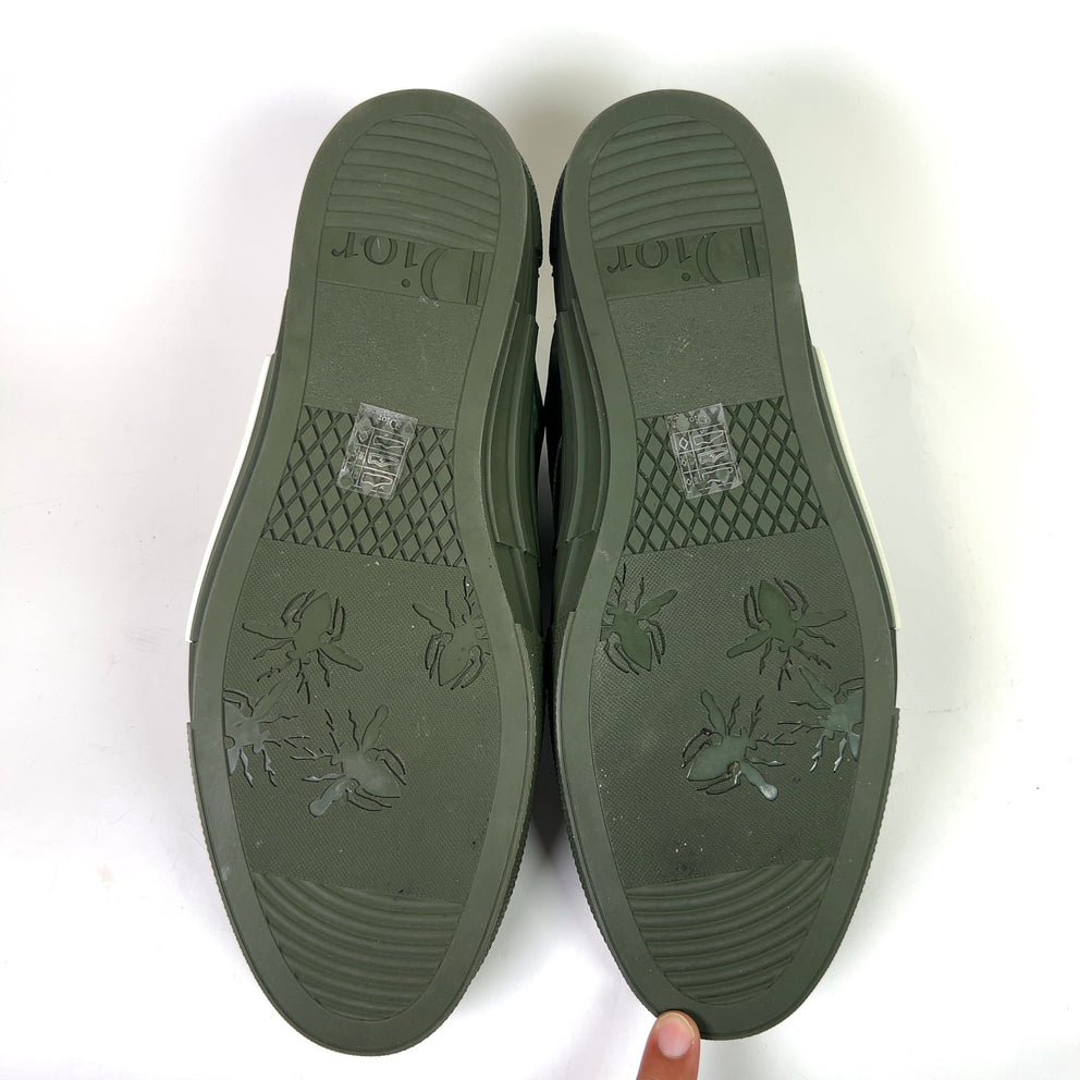 Dior B23 Green Oblique High-Top Sneakers