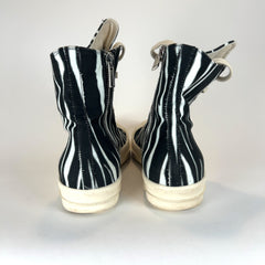 Rick Owens DRKSHDW Zebra Ramone Hightop Sneakers