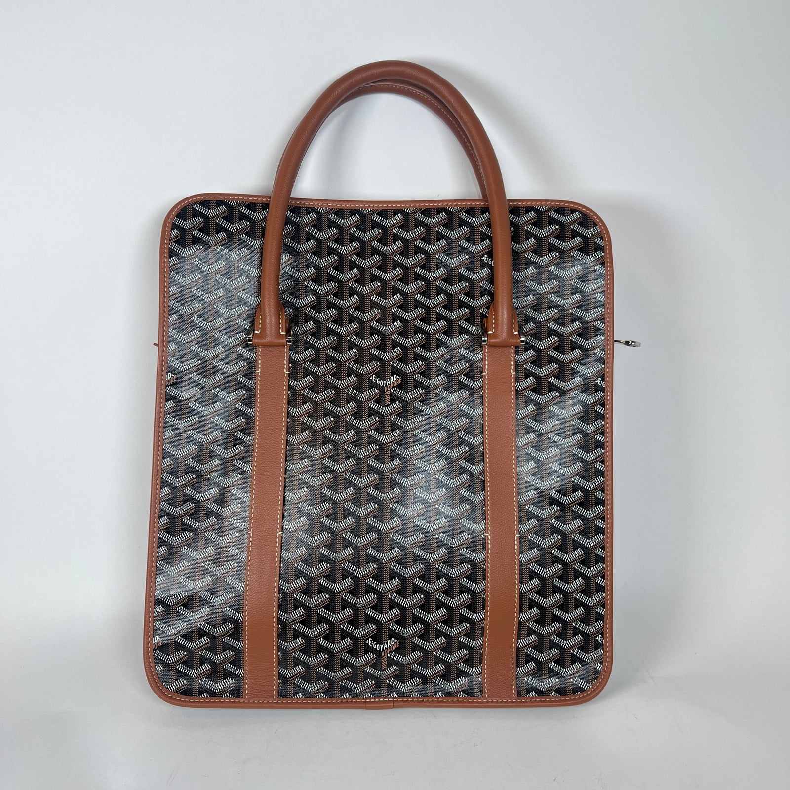 Goyard Black/Brown Goyardine Bourgogne Tote Bag
