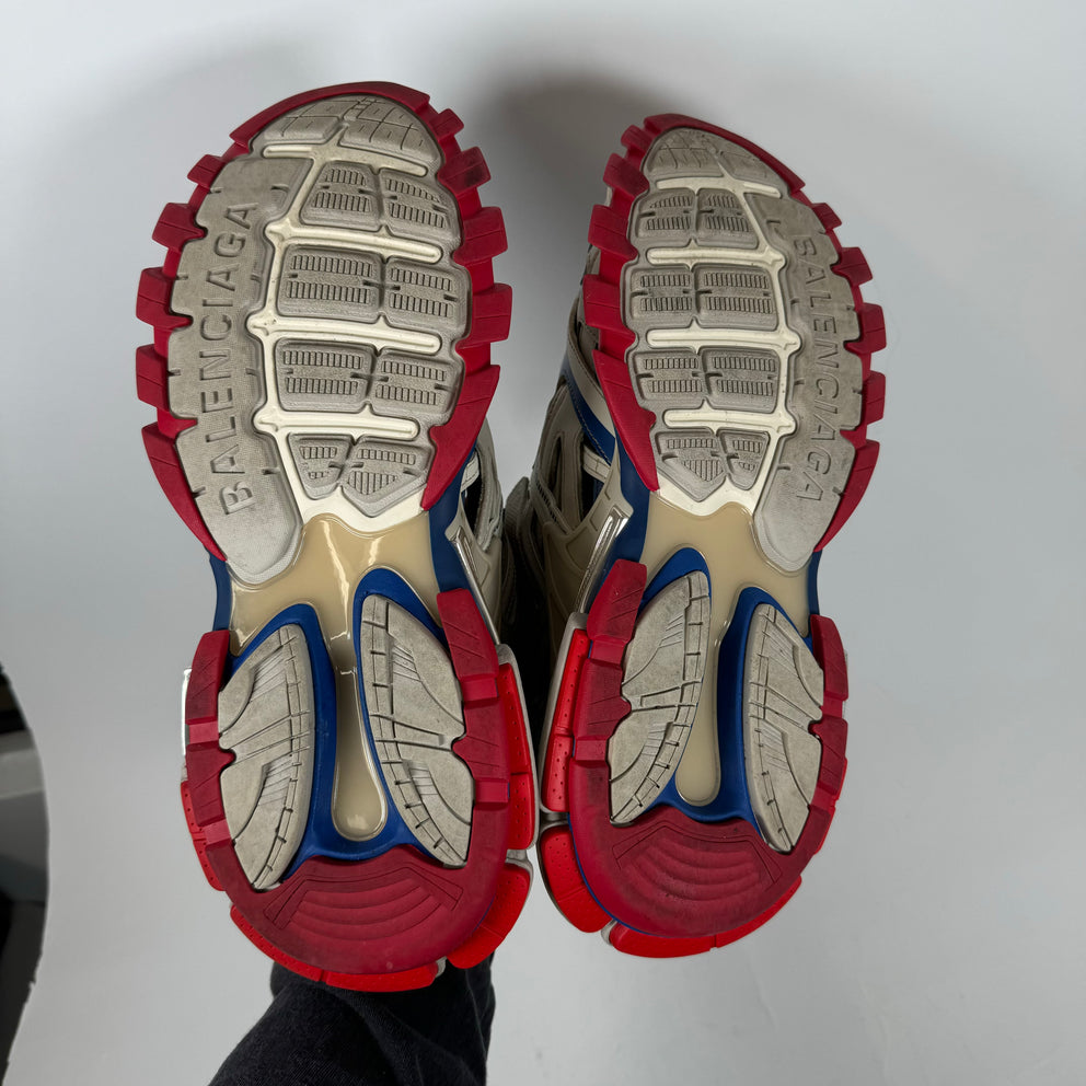 Balenciaga Blue/Red Track 2 Sneakers Size 45