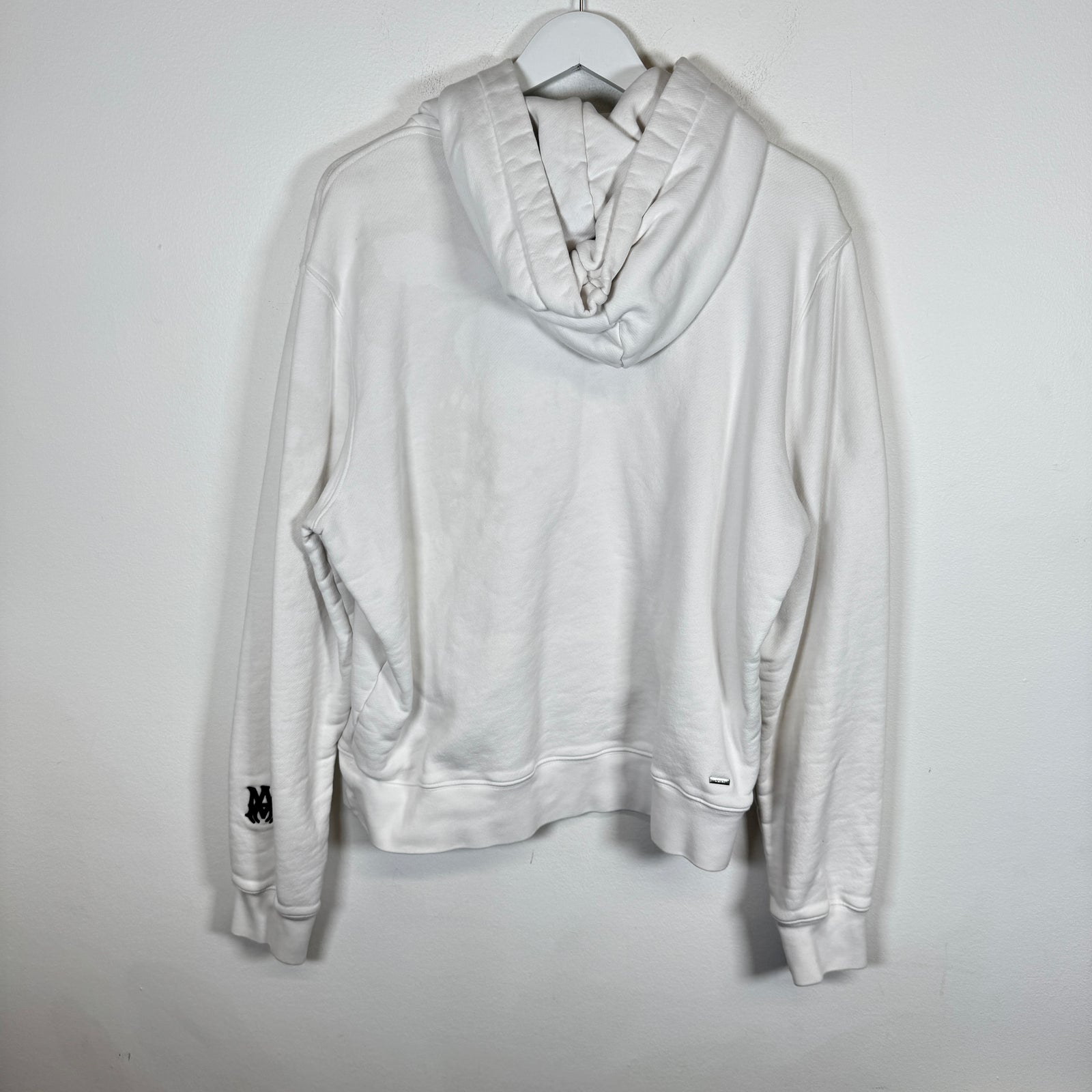 Amiri White MA Core Logo Hoodie Size M