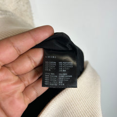 Amiri Boucle Wool Bone Bomber Jacket