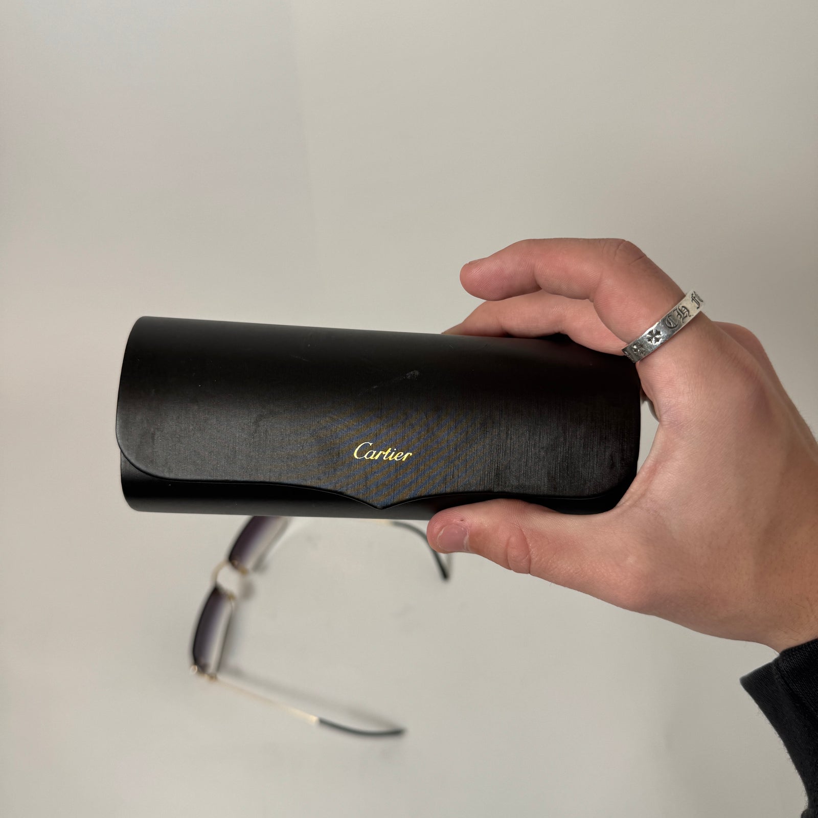 Cartier Big C Fluorescent Gold Wire Frame Glasses