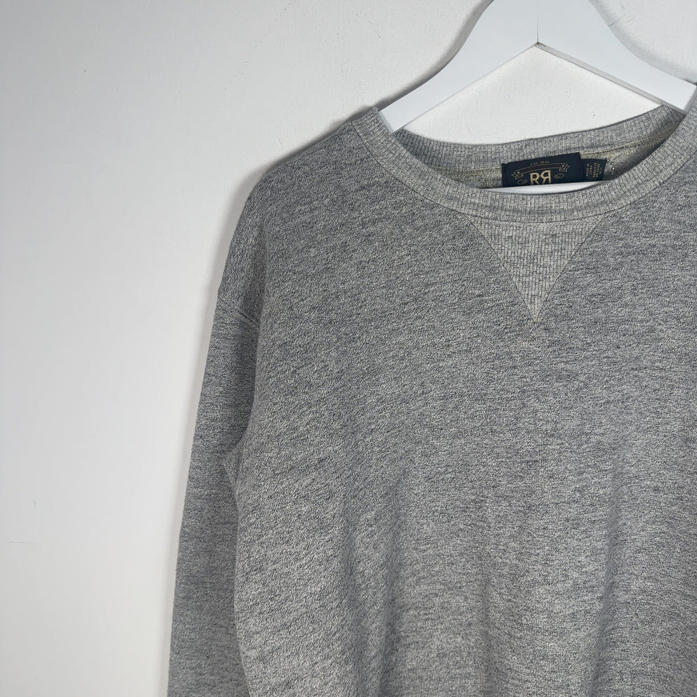 RRL Grey French Terry Crewneck