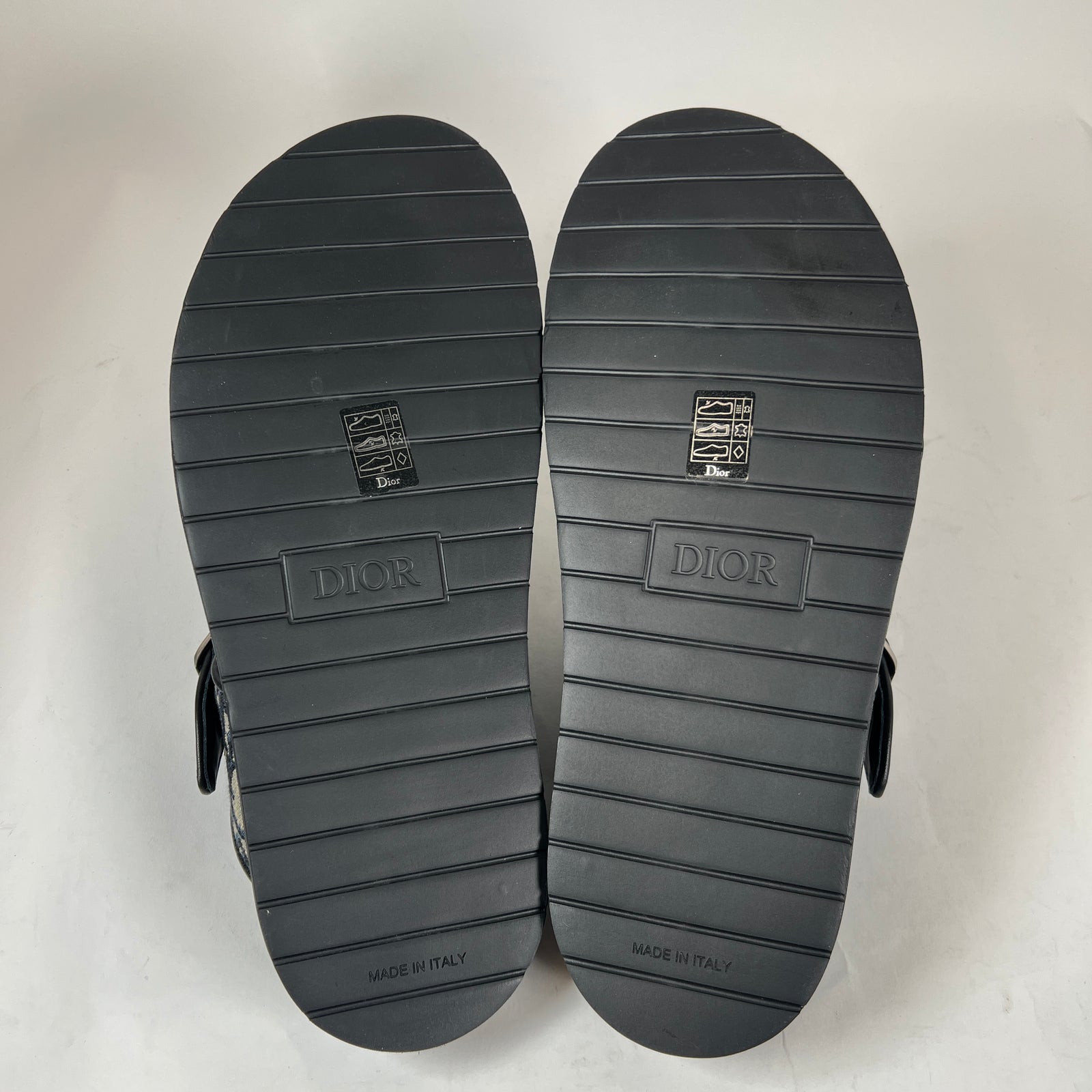 Dior Black/Beige Oblique Aqua Sandals Size 43