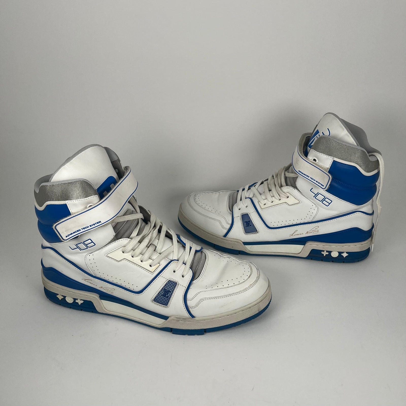 Louis Vuitton Blue High Top Trainer Size 11.5