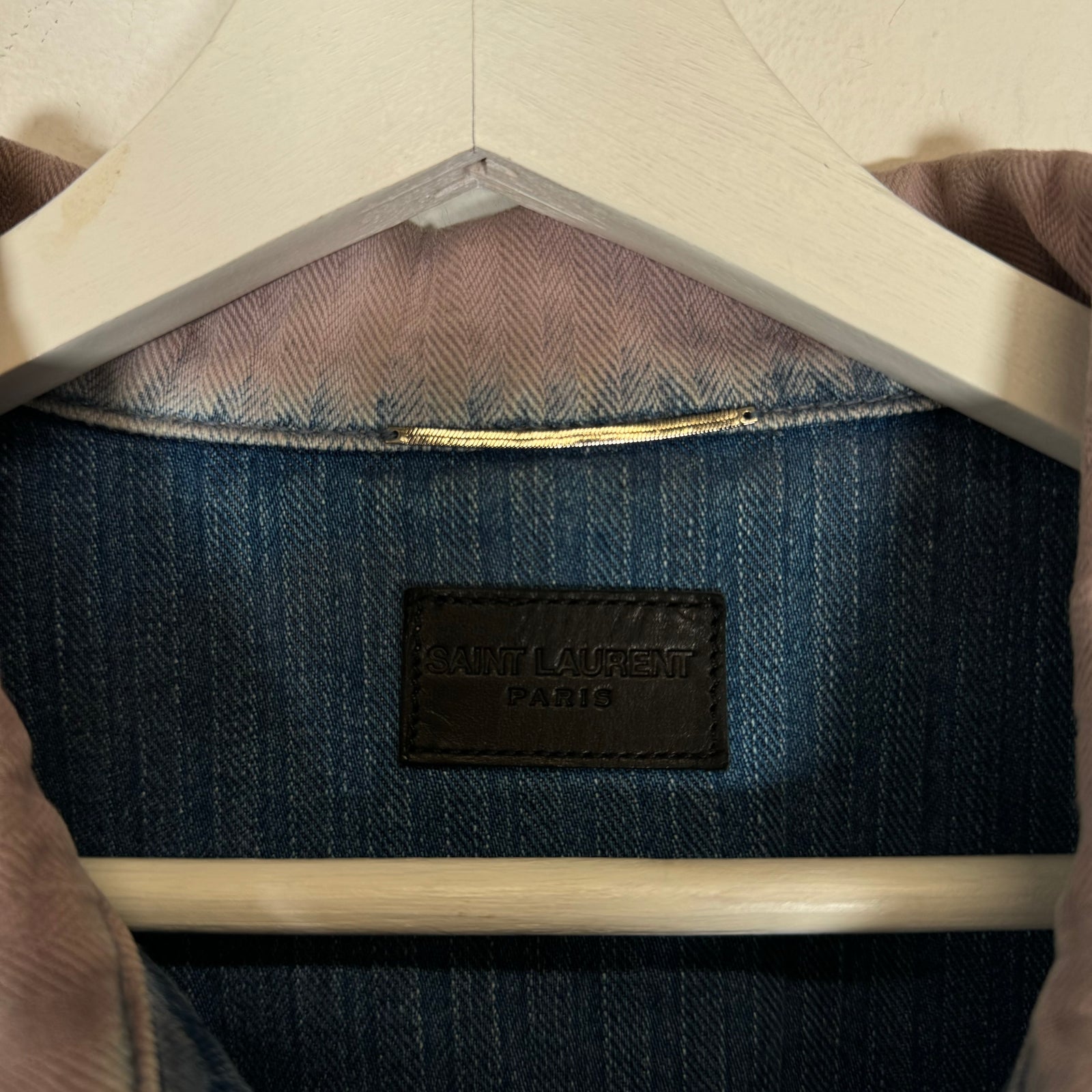 Saint Laurent Gradient Denim Jacket Size XXL