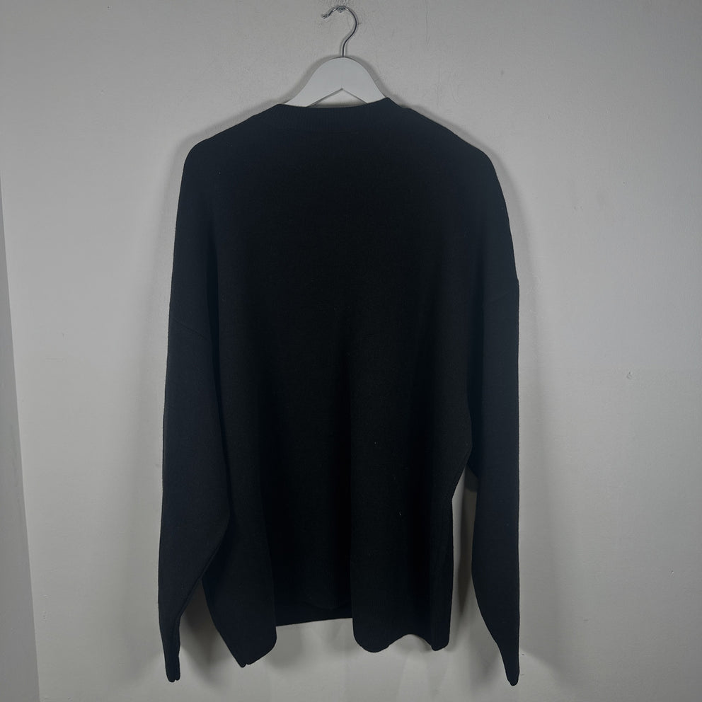 Balenciaga 3B Logo Black Ski Wool Sweater Size S
