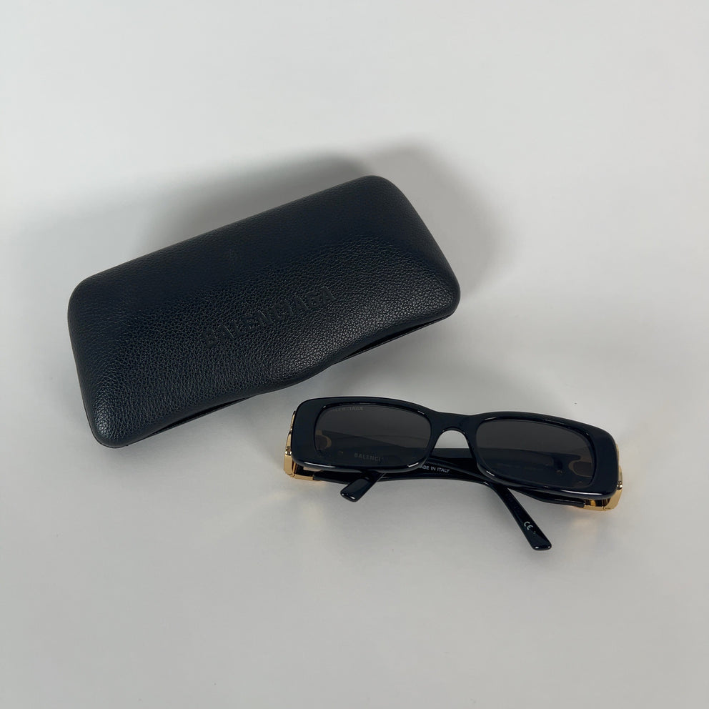 Balenciaga 'BB' Slim Rectangular Sunglasses