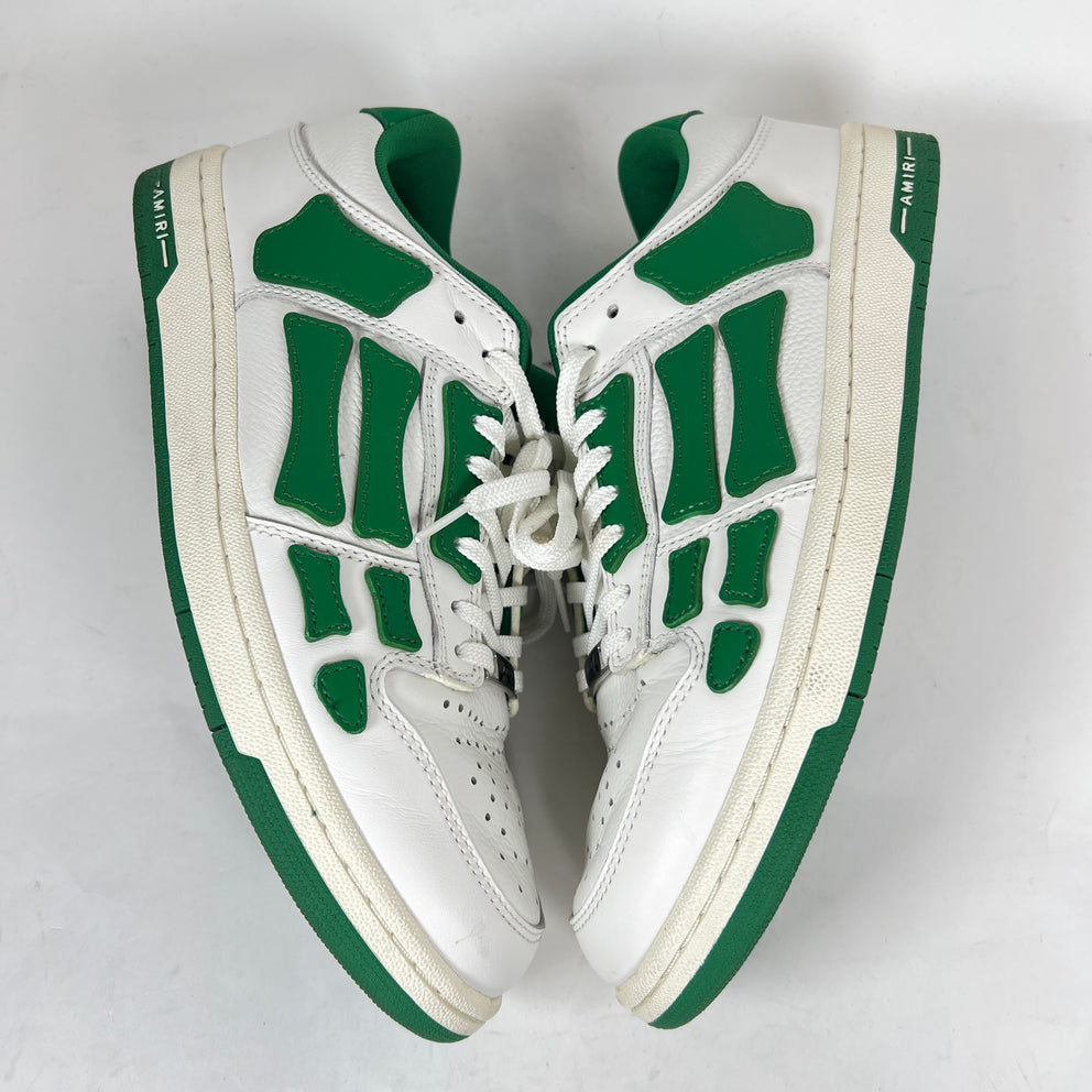 Amiri White/Green Skel Low-Top Sneaker Size 43