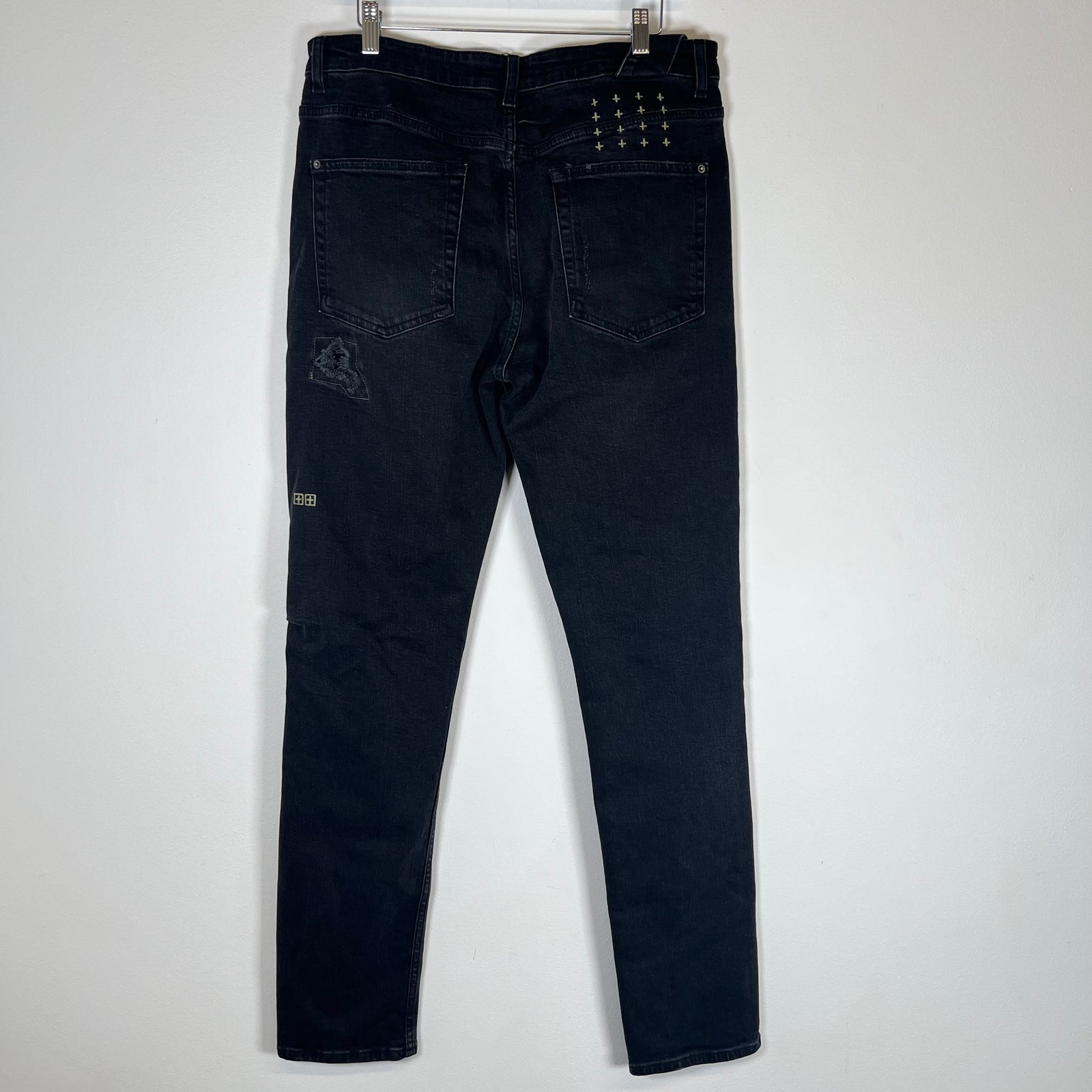 Ksubi Black Distressed Jeans Size 34