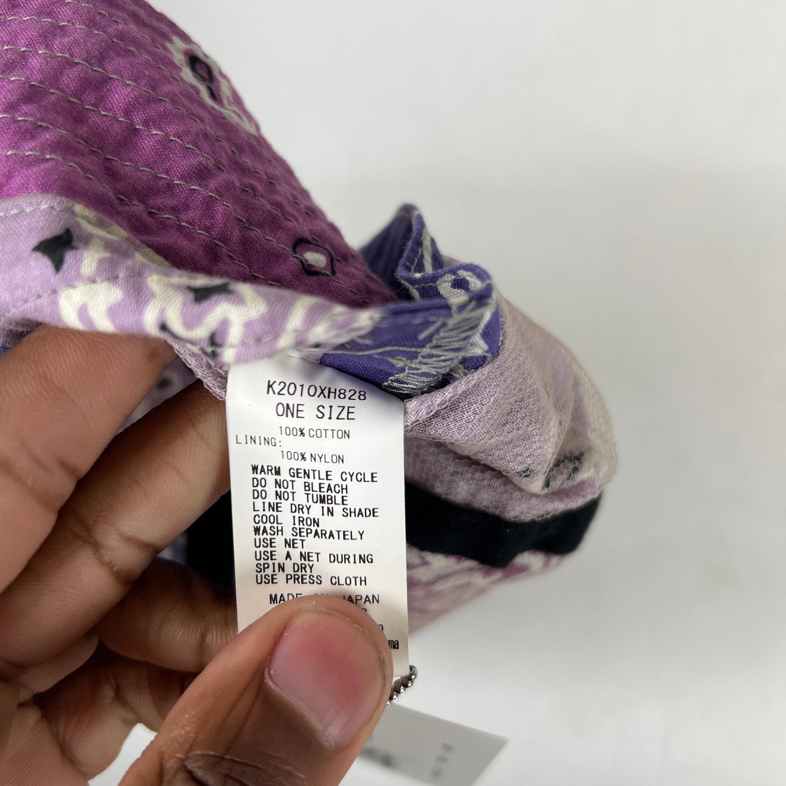 Kapital Purple Bandana Bucket Hat
