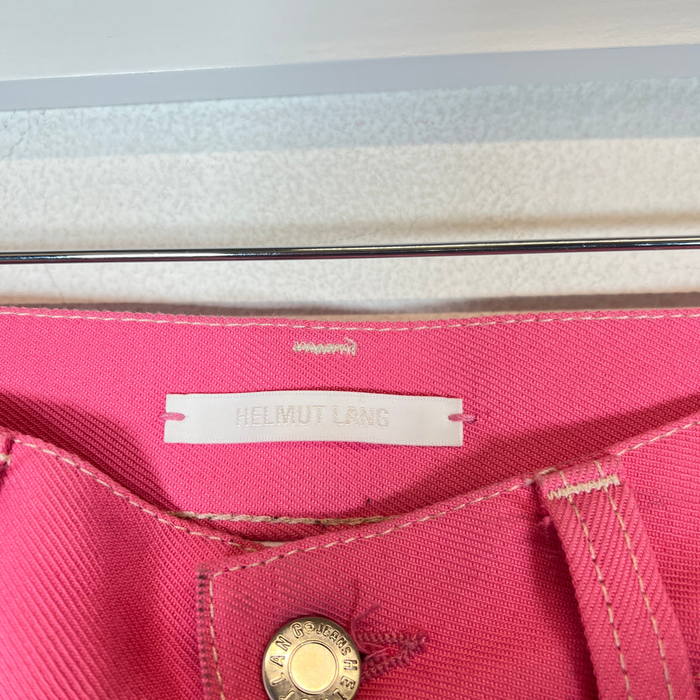 Helmut Lang Pink Slim-Fit Denim Jeans Size 28