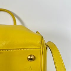 Saint Laurent Yellow Calfskin Leather Classic Baby Duffle Bag