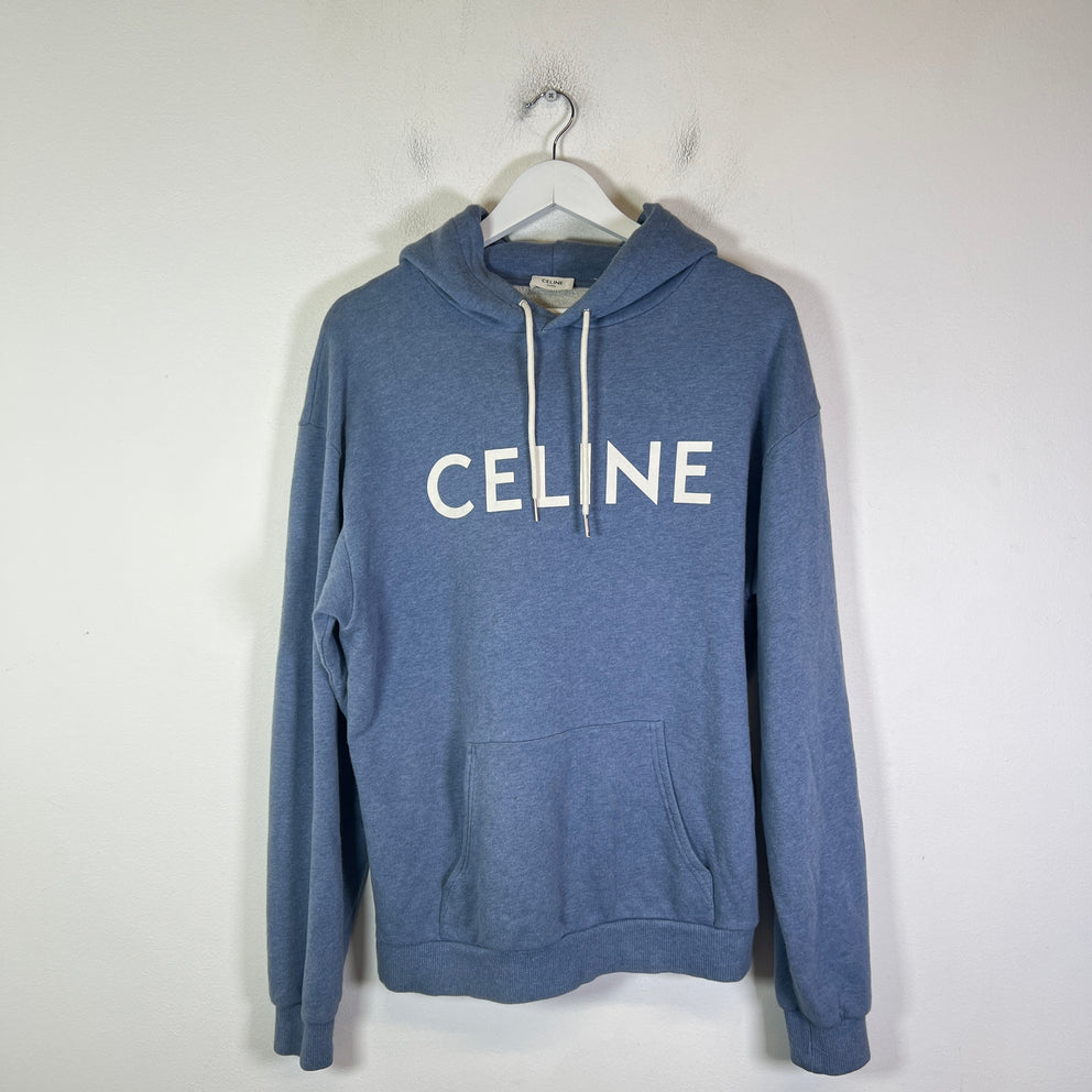 Celine Light Blue Logo Hoodie