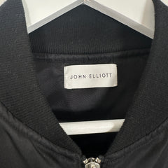 John Elliott Black Nylon Bomber Jacket Size S