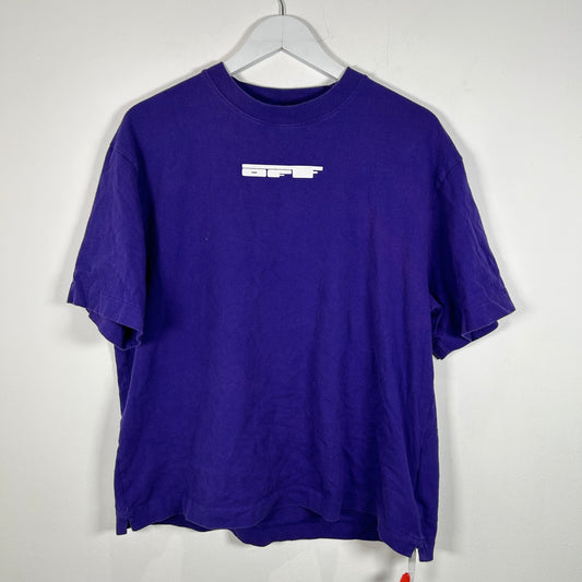 Off-White Purple Spray Paint Graphic T-Shirt Size S