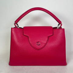 Louis Vuitton Capucines Red Taurillon Leather MM Handbag