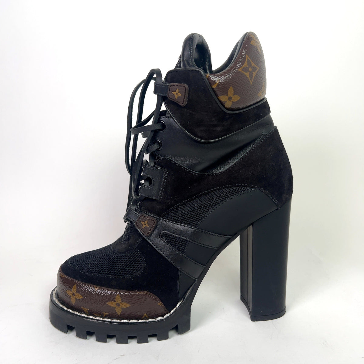 Louis Vuitton Monogram Star Trail Combat Boots