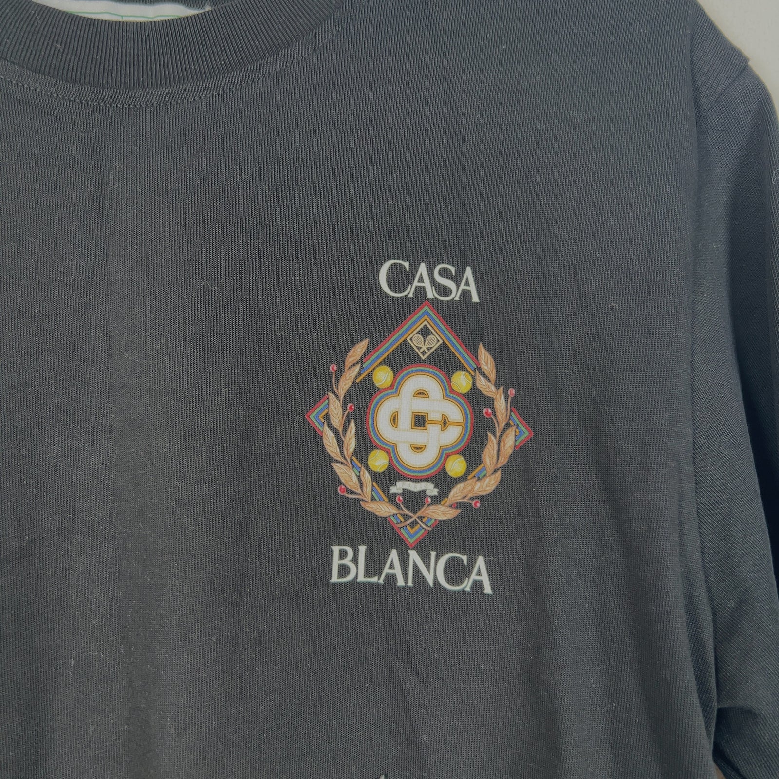 Casablanca Logo Motif Black T-Shirt