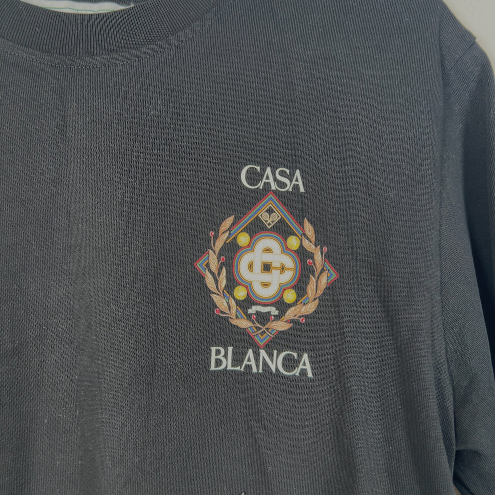 Casablanca Logo Motif Black T-Shirt