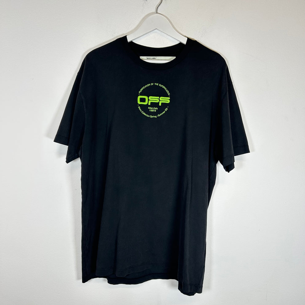 Off-White Black Hand Logo Tee Size XS