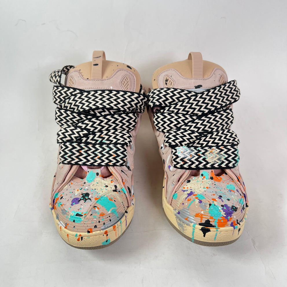 Lanvin X Gallery Dept Pink Paint Splatter Curb Sneaker Size 45