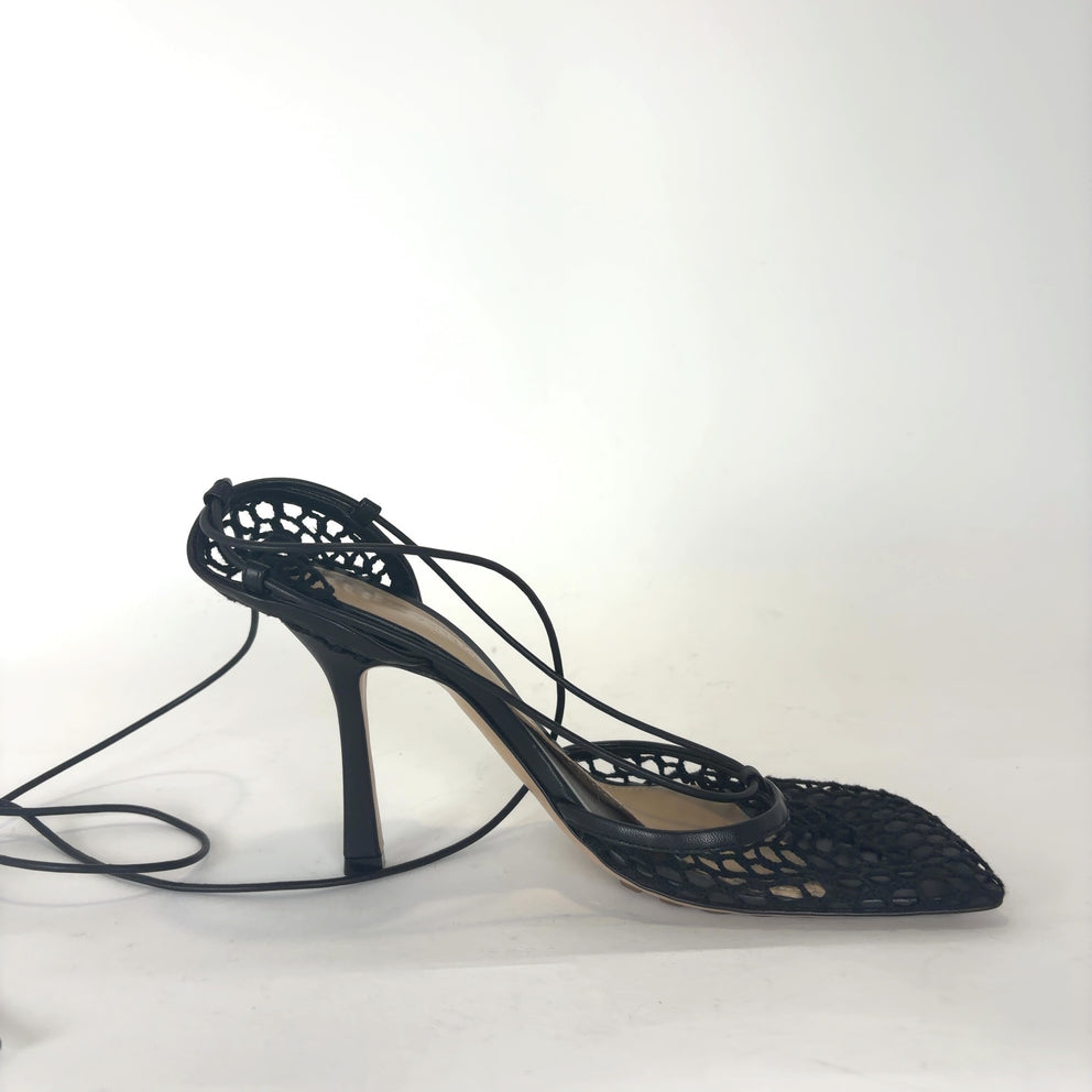 Bottega Veneta Stretch Lace Up Heels