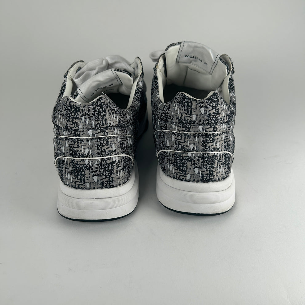 Chanel Tweed Technical Knit Interlocking CC Trainer Size 45