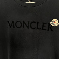 Moncler Navy Flocked Logo Tee Size S