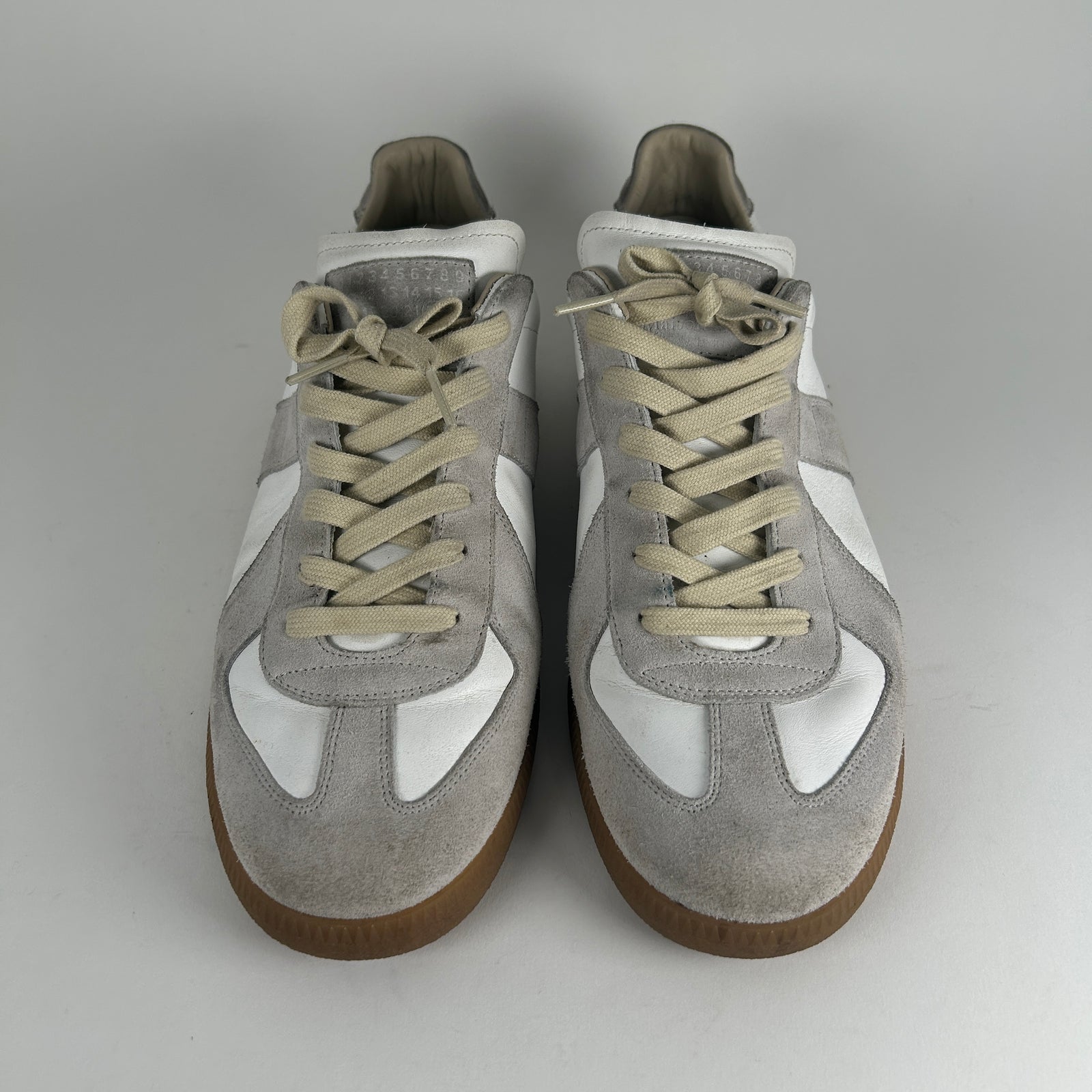 Maison Margiela White/Gray GAT Low-Top Sneaker Size 46