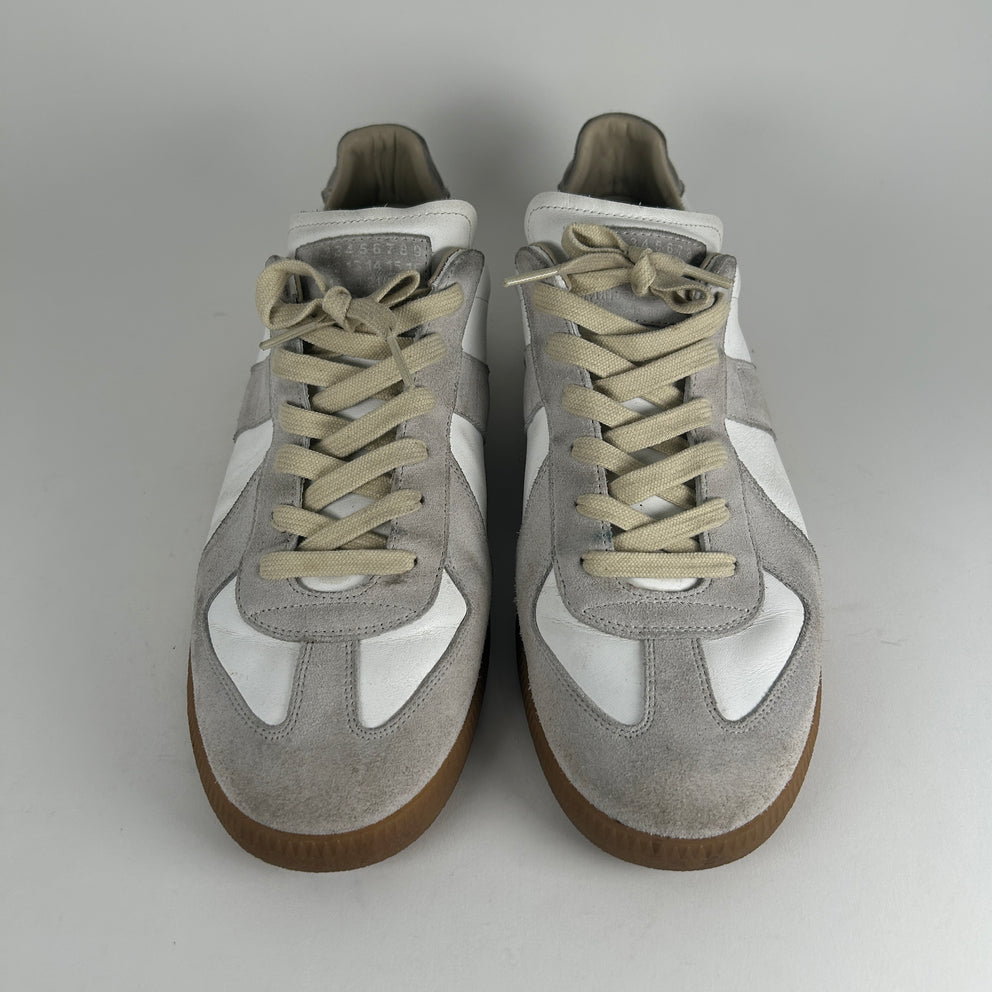 Maison Margiela White/Gray GAT Low-Top Sneaker Size 46