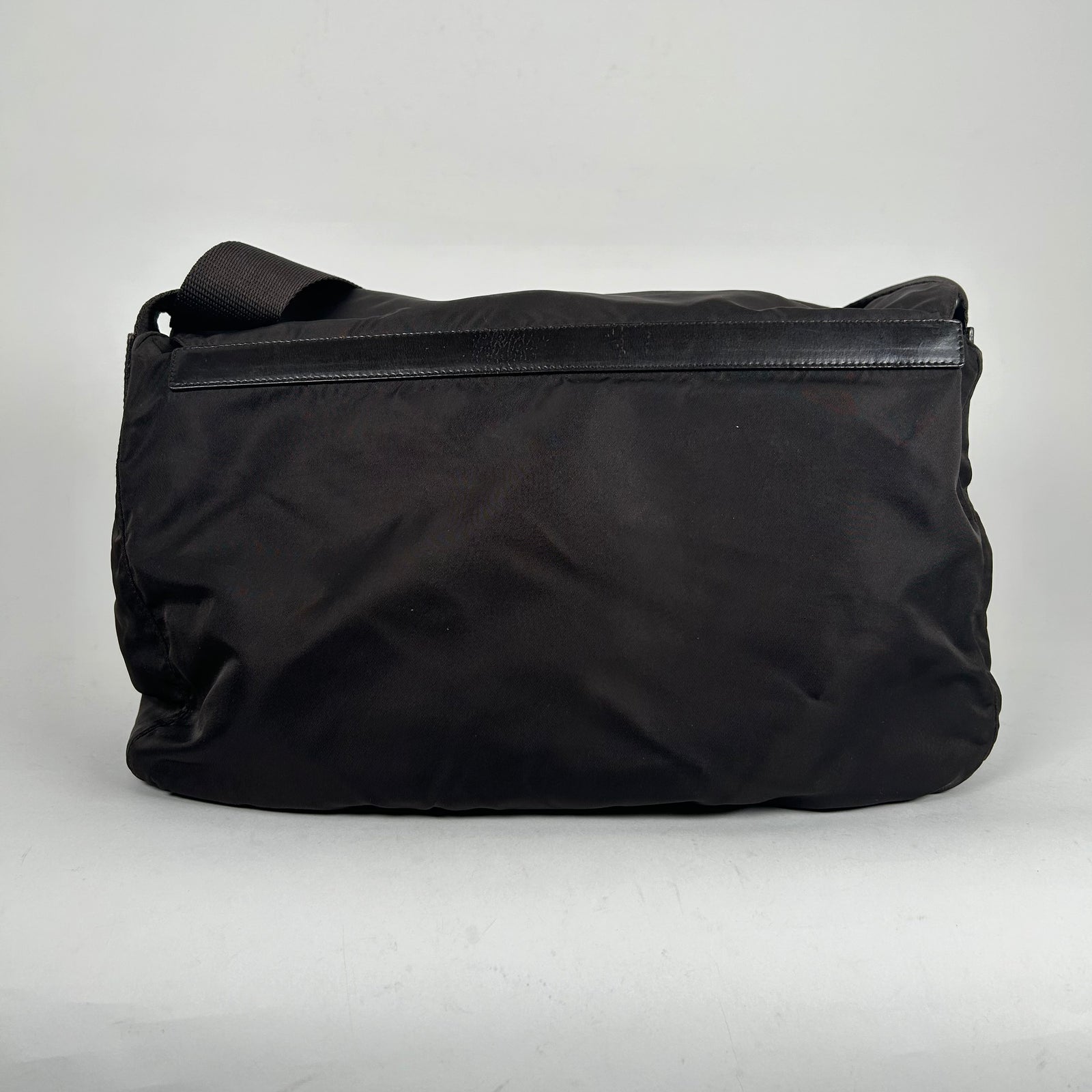 Prada Brown Messenger Buckle Bag